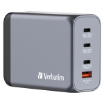Зарядно устройство Verbatim GNC-200 GaN Charger 4 Port 200W USB A/C (EU/UK/US)
