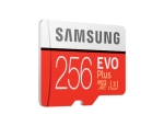 Памет Samsung 256GB micro SD Card EVO+ with Adapter, Class10, Read 100MB/s - Write 90MB/s