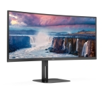 Монитор AOC CU34V5C/BK, 34" Curved 1500R VA WLED, 3440x1440@100Hz, 4ms GtG, 1ms MPRT, 300cd m/2, 3000:1, 20M:1 DCR, Adaptive Sync, FlickerFree, Low Blue Light, 5Wx2, Tilt, Height Adjust, Swivel, HDMI, DP, USB hub