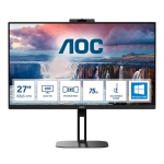 Монитор AOC Q27V5CW/BK, 27" IPS WLED, 2560x1440@75Hz, 4ms GtG, 1ms MPRT, 300cd m/2, 1000:1, 20M:1 DCR, Adaptive Sync, FreeSync, Low Blue Light, 5Wx2, Tilt, Height Adjust, Pivot, Swivel, HDMI, DP, USB hub