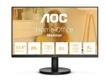 Монитор AOC 24B3CA2, 23.8" IPS WLED, 1920x1080@100Hz, 4ms GtG, 1ms MPRT, 250cd m/2, 1300:1, 20M:1 DCR, Adaptive Sync, FlickerFree, Low Blue Light, 2Wx2, Tilt, HDMI, USB hub