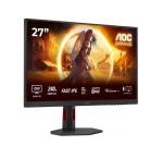 Монитор AOC Q27G4ZR, 27" Fast IPS WLED, 2560x1440@240Hz (OC 260Hz), 1ms GtG, 0.3ms MPRT, 400cd m/2, 1000:1, 80M:1 DCR, Adaptive Sync, FlickerFree, 2Wx2, Tilt, Height Adjust, Pivot, Swivel, 2xHDMI, DP