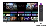 Телевизор LG 75QNED80A3A, 75" 4K QNED HDR Smart TV, 3840x2160, DVB-T2/C/S2, Alpha 7 AI Processor, HDR10 / HLG, webOS 25 ThinQ, VRR / ALLM / HGiG, 4K Upscaling, WiFi 5, Voice Controll, Bluetooth 5.1, AirPlay 2, LAN, CI, HDMI, SPDIF, Google Cast, 2 pole Sta