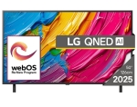 Телевизор LG 50QNED80A3A, 50" 4K QNED HDR Smart TV, 3840x2160, DVB-T2/C/S2, Alpha 7 AI Processor, HDR10 / HLG, webOS 25 ThinQ, VRR / ALLM / HGiG, 4K Upscaling, WiFi 5, Voice Controll, Bluetooth 5.1, AirPlay 2, LAN, CI, HDMI, SPDIF, Google Cast, 2 pole Sta