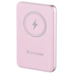 Външна батерия Verbatim MCP-10PK Power Pack 10000 mAh with UBS-C PD 20W / Magnetic Wireless Charging 15W Pink