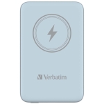 Външна батерия Verbatim MCP-10BE Power Pack 10000 mAh with UBS-C PD 20W / Magnetic Wireless Charging 15W Blue