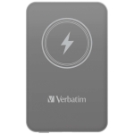 Външна батерия Verbatim MCP-5GY Power Pack 5000 mAh with UBS-C PD 20W / Magnetic Wireless Charging 15W Grey