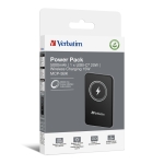 Външна батерия Verbatim MCP-5BK Power Pack 5000 mAh with UBS-C PD 20W / Magnetic Wireless Charging 15W Black