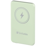 Външна батерия Verbatim MCP-5GN Power Pack 5000 mAh with UBS-C PD 20W / Magnetic Wireless Charging 15W Green