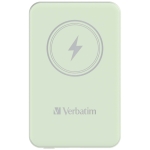 Външна батерия Verbatim MCP-5GN Power Pack 5000 mAh with UBS-C PD 20W / Magnetic Wireless Charging 15W Green
