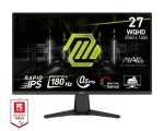 Монитор MSI MAG 275QF, 27", Rapid IPS, 0.5ms, 180Hz, AG, WQHD 2560x1440, Adaptive-Sync, AI Vision, CONSOLE MODE, LBL, Anti-Flicker, 100M:1, 300 nits, 1x DP(1.4), 2x HDMI 2.0b, Headphone-out, Tilt, VESA 100, Frameless, 9S6-3CE21M-022, Black, 3.95kg