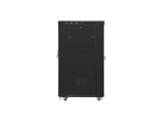 Комуникационен шкаф Lanberg rack cabinet 19" free-standing 22U/800x1000 (flat pack) with mesh door lcd black v2
