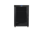 Комуникационен шкаф Lanberg rack cabinet 19" free-standing 22U/800x1000 (flat pack) with mesh door lcd black v2