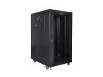 Комуникационен шкаф Lanberg rack cabinet 19" free-standing 22U/800x1000 (flat pack) with mesh door lcd black v2