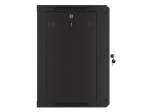 Комуникационен шкаф Lanberg rack cabinet 19" wall-mount 12U/600x450 with perforated door black (flat pack)
