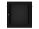 Комуникационен шкаф Lanberg rack cabinet 19" wall-mount 12U/600x450 with perforated door black (flat pack)