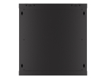 Комуникационен шкаф Lanberg rack cabinet 19" wall-mount 12U/600x450 with perforated door black (flat pack)