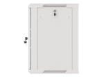 Комуникационен шкаф Lanberg rack cabinet 19" wall-mount 12U/600x450 for self-assembly with metal door grey (flat pack)