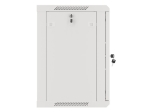 Комуникационен шкаф Lanberg rack cabinet 19" wall-mount 12U/600x450 for self-assembly with metal door grey (flat pack)