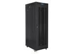 Комуникационен шкаф Lanberg rack cabinet 19" free-standing 37U/800x1000 (flat pack) with glass door lcd black v2