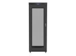 Комуникационен шкаф Lanberg rack cabinet 19" free-standing 27U/800x1200 (flat pack) with mesh door lcd black