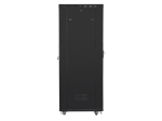 Комуникационен шкаф Lanberg rack cabinet 19" free-standing 27U/800x1200 (flat pack) with mesh door lcd black