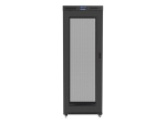 Комуникационен шкаф Lanberg rack cabinet 19" free-standing 27U/800x1000 (flat pack) with glass door lcd black v2