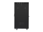 Комуникационен шкаф Lanberg rack cabinet 19" free-standing 27U/800x1000 (flat pack) with glass door lcd black v2