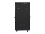 Комуникационен шкаф Lanberg rack cabinet 19" free-standing 27U/800x1000 (flat pack) with glass door lcd black v2