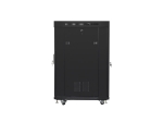 Комуникационен шкаф Lanberg rack cabinet 19" free-standing 22U/800x800 (flat pack) with glass door lcd black v2
