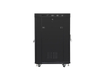 Комуникационен шкаф Lanberg rack cabinet 19" free-standing 22U/800x800 (flat pack) with glass door lcd black v2