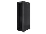 Комуникационен шкаф Lanberg rack cabinet 19" free-standing 47U/800x1200 (flat pack) with glass door lcd black v2