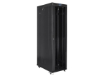 Комуникационен шкаф Lanberg rack cabinet 19" free-standing 47U/800x1200 (flat pack) with glass door lcd black v2