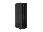 Комуникационен шкаф Lanberg rack cabinet 19" free-standing 42U/800x800 (flat pack) with glass door lcd black v2