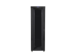 Комуникационен шкаф Lanberg rack cabinet 19" free-standing 42U/800x1200 (flat pack) with glass door lcd black v2