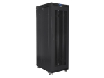 Комуникационен шкаф Lanberg rack cabinet 19" free-standing 42U/800x1000 (flat pack) with mesh door lcd black v2