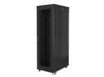 Комуникационен шкаф Lanberg rack cabinet 19" free-standing 42U/800x1000 (flat pack) with mesh door black
