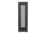 Комуникационен шкаф Lanberg rack cabinet 19" free-standing 42U/800x1000 (flat pack) with mesh door black
