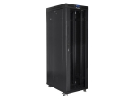 Комуникационен шкаф Lanberg rack cabinet 19" free-standing 42U/800x1000 (flat pack) with glass door lcd black v2