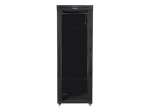 Комуникационен шкаф Lanberg rack cabinet 19" free-standing 42U/800x1000 (flat pack) with glass door lcd black v2