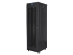 Комуникационен шкаф Lanberg rack cabinet 19" free-standing 42U/600x800 (flat pack) with mesh door lcd black v2