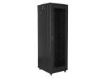 Комуникационен шкаф Lanberg rack cabinet 19" free-standing 42U/600x800 (flat pack) with mesh door black