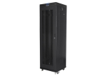 Комуникационен шкаф Lanberg rack cabinet 19" free-standing 42U/600x600 (flat pack) with mesh door lcd black v2