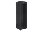 Комуникационен шкаф Lanberg rack cabinet 19" free-standing 42U/600x600 (flat pack) with mesh door lcd black v2