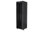 Комуникационен шкаф Lanberg rack cabinet 19" free-standing 42U/600x600 (flat pack) with glass door lcd black v2