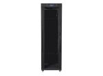 Комуникационен шкаф Lanberg rack cabinet 19" free-standing 42U/600x600 (flat pack) with glass door lcd black v2