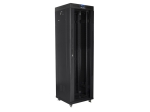 Комуникационен шкаф Lanberg rack cabinet 19" free-standing 42U/600x600 (flat pack) with glass door lcd black v2