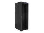 Комуникационен шкаф Lanberg rack cabinet 19" free-standing 37U/800x1000 (flat pack) with glass door lcd black v2