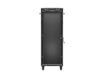 Комуникационен шкаф Lanberg rack cabinet 19" free-standing 32U/600X1000 (FLAT PACK) with glass door LCD black