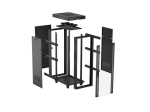 Комуникационен шкаф Lanberg rack cabinet 19" free-standing 32U/600X1000 (FLAT PACK) with glass door LCD black